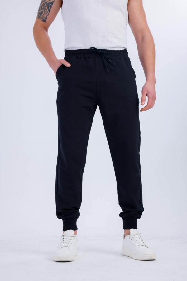 FIDUS Cepli Dar Paça Eşofman Altı - Lacivert - Decas