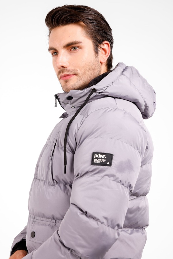 Fovere İçi Kürklü Su Ve Yağmur Geçirmez Kaban - Gri - Decas (1)