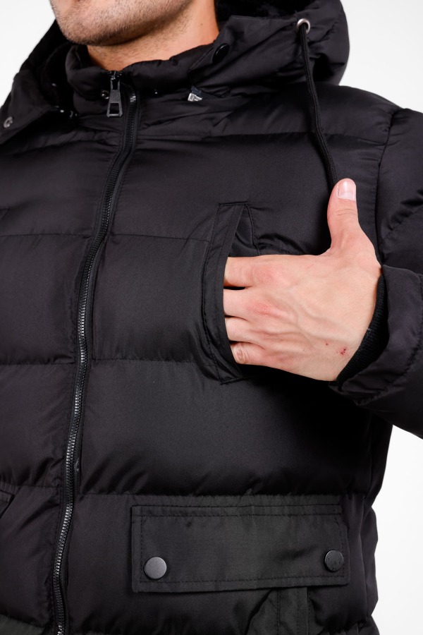 Fovere İçi Kürklü Su Ve Yağmur Geçirmez Kaban - Siyah - Decas (1)