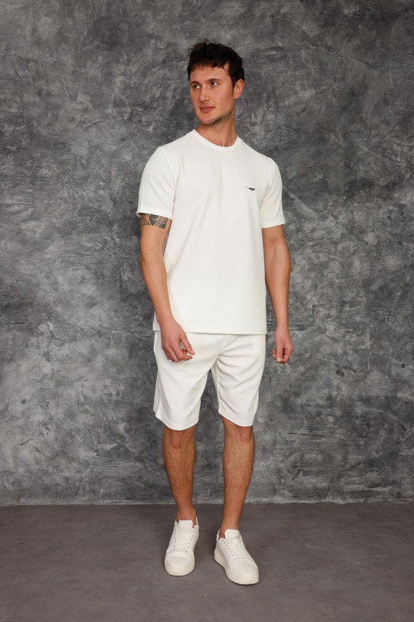 Lignis Şort Takım - Beyaz - Decas