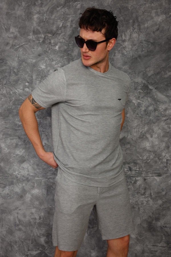 Lignis Şort Takım - Gri - Decas