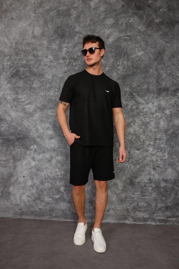 Lignis Şort Takım - Siyah - Decas