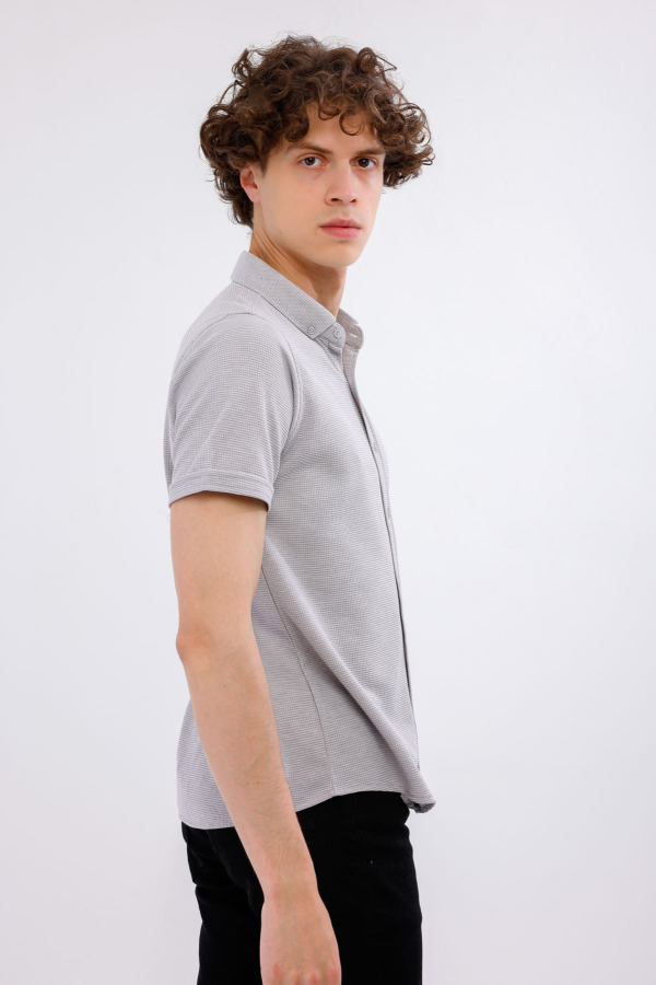 MARINUS Kısa Kollu Gömlek - Gri - Decas (1)