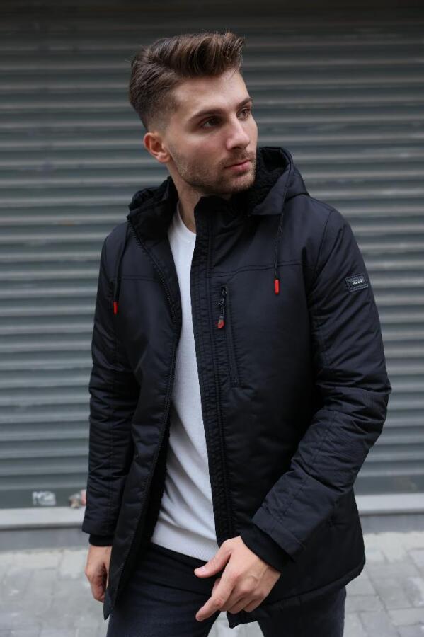 MİTTENS İçi Kürklü Su Ve Yağmur Geçirmez Mont - Siyah - Decas (1)