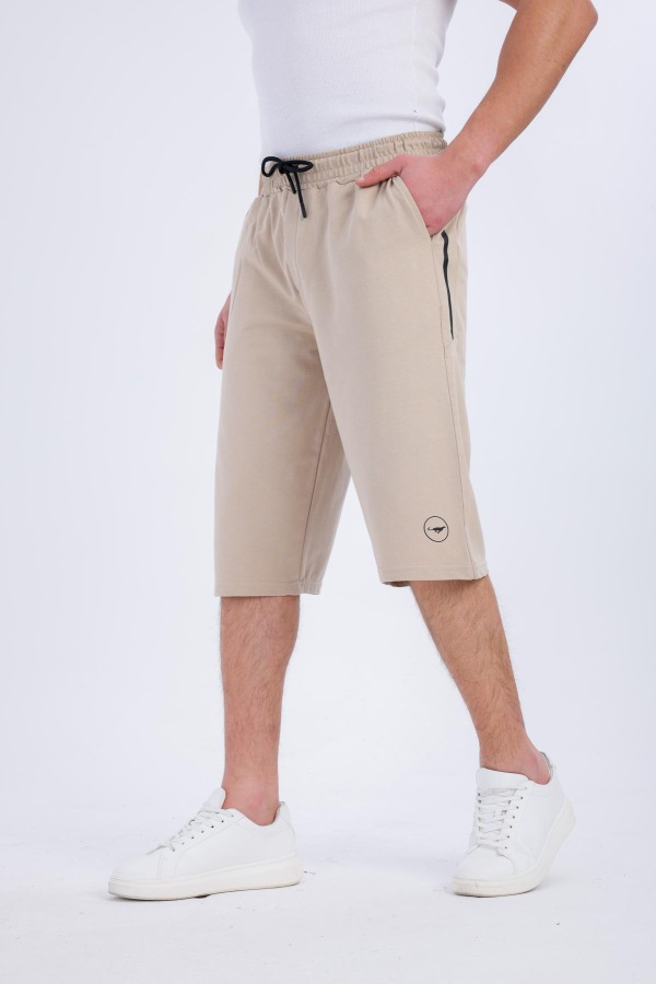 MOTIO Cepli Kapri Şort - Krem - Decas (1)