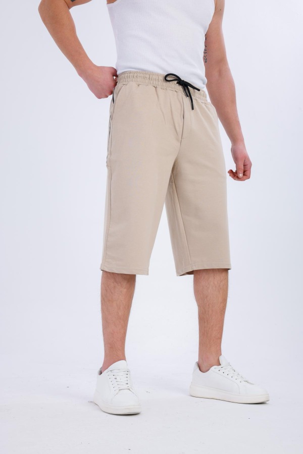 MOTIO Cepli Kapri Şort - Krem - Decas