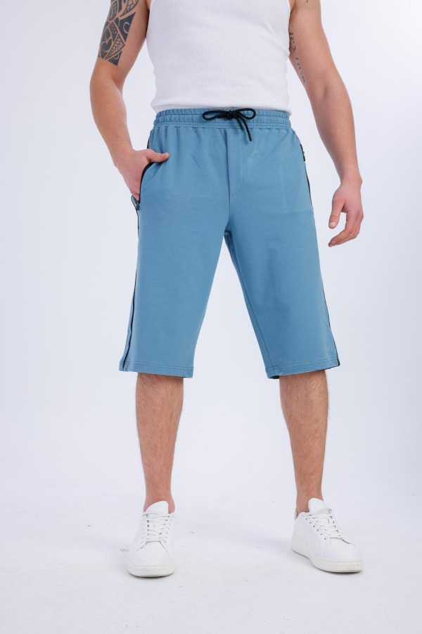 NATURA Cepli Kapri Şort - Açık Mavi - Decas
