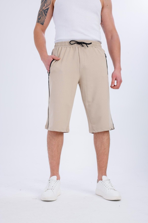 NATURA Cepli Kapri Şort - Krem - Decas