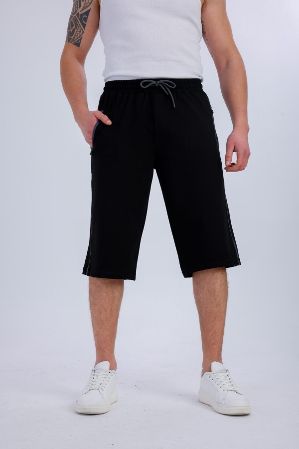 NATURA Cepli Kapri Şort - Siyah - Decas
