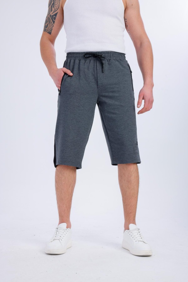 NATURALIS Cepli Kapri Şort - Antrasit - Decas