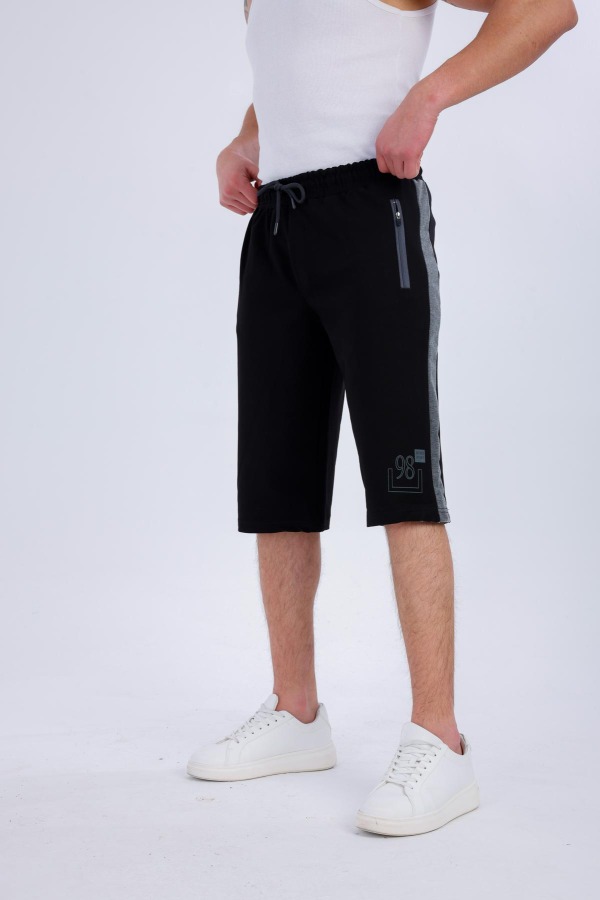 NATURALIS Cepli Kapri Şort - Siyah - Decas (1)