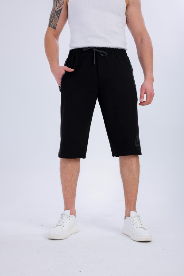 NATURALIS Cepli Kapri Şort - Siyah - Decas