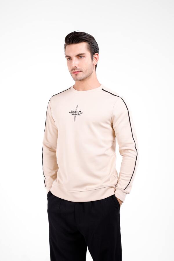 NİVAL Uzun Kollu Sweatshirt - Bej - Decas