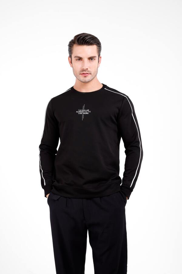 NİVAL Uzun Kollu Sweatshirt - Siyah - Decas