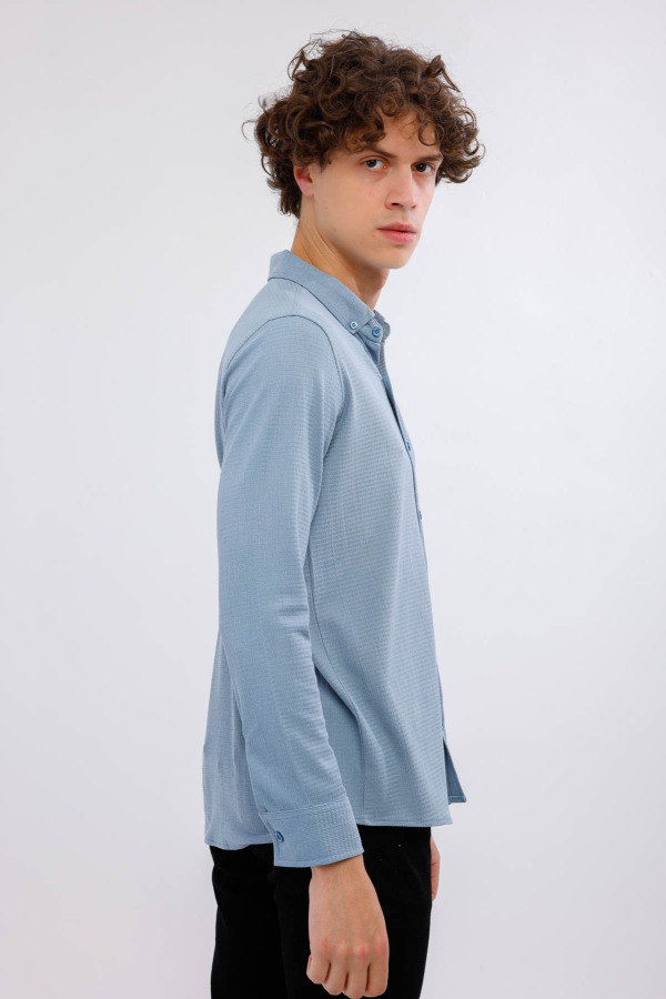 OTIUM Uzun Kollu Gömlek - Mavi - Decas (1)