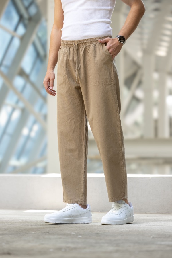 PAPER Cepli Bol Paça Eşofman Altı - Bej - Decas