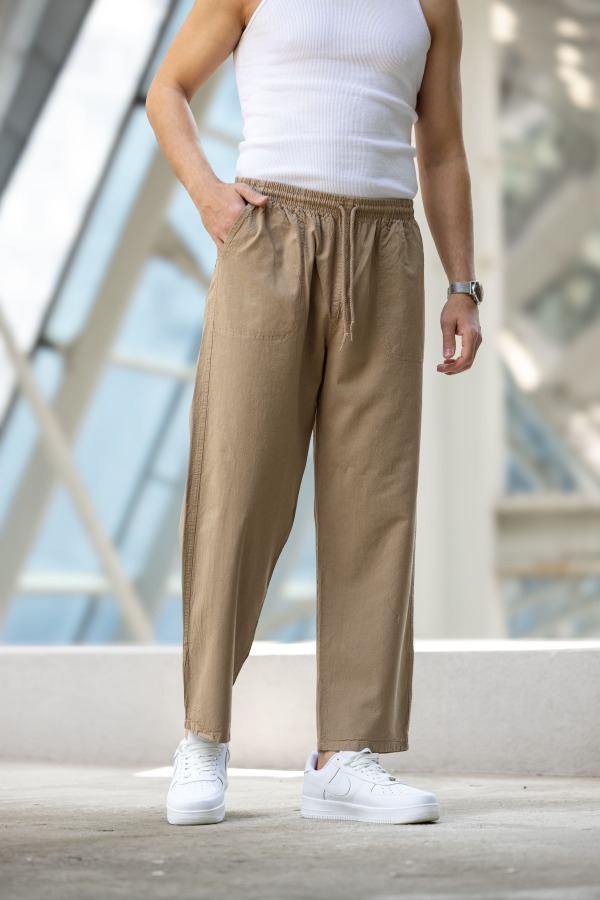 PAPER Cepli Bol Paça Eşofman Altı - Bej - Decas (1)