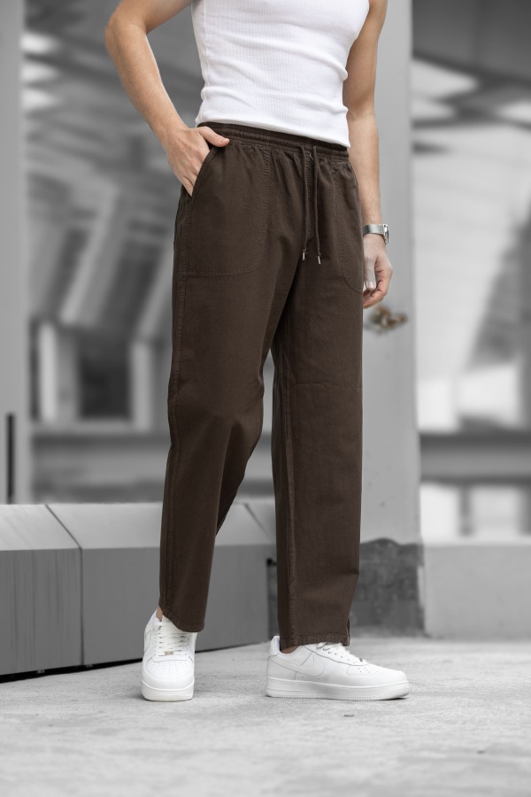 PAPER Cepli Bol Paça Eşofman Altı - Kahve - Decas