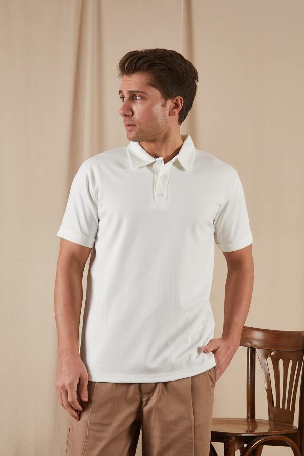 PAX Polo Yaka Tişört - Beyaz - Decas (1)