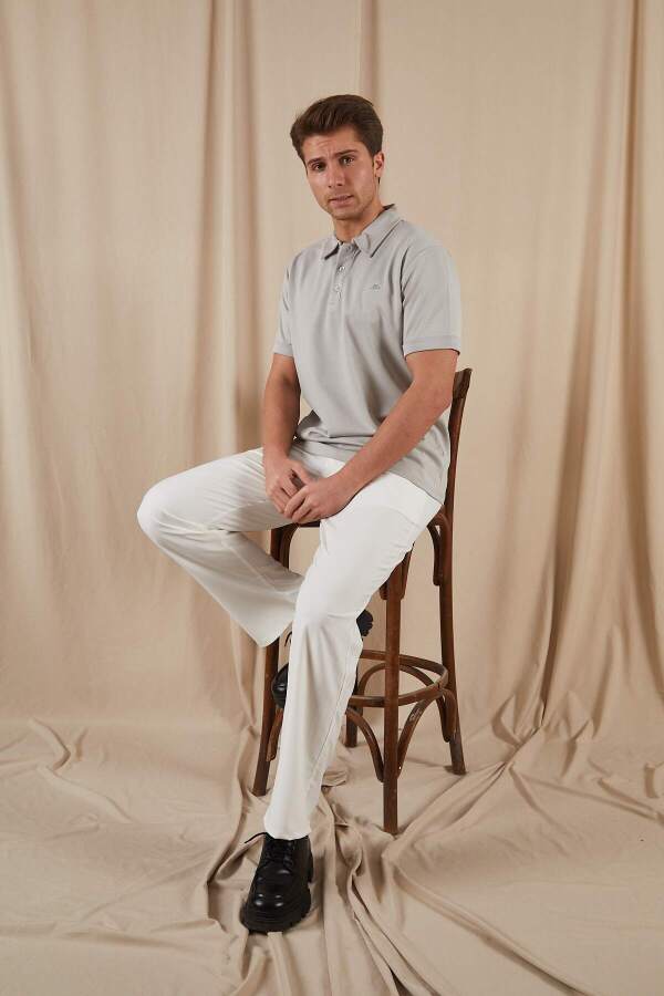 PAX Polo Yaka Tişört - Gri - Decas