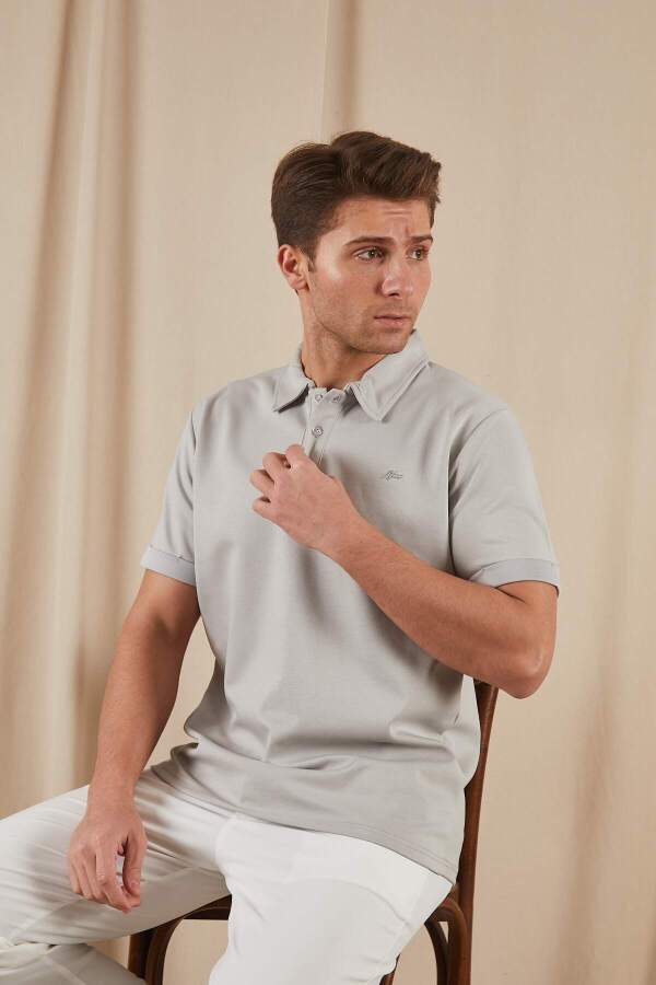 PAX Polo Yaka Tişört - Gri - Decas (1)