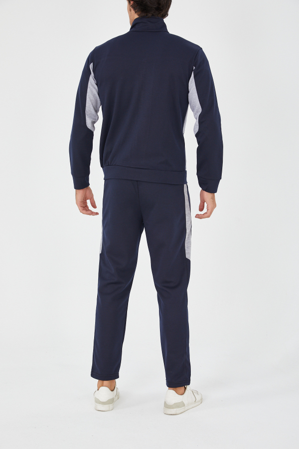 PEELER Dik Yaka Düz Paça Eşofman Takım - Lacivert - Decas (1)