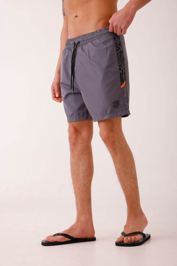 SALINUS Desenli Deniz Şortu - Antrasit - Decas (1)