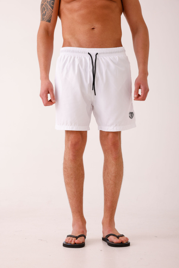 SALINUS Desenli Deniz Şortu - Beyaz - Decas
