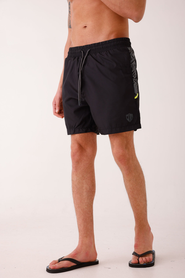 SALINUS Desenli Deniz Şortu - Siyah - Decas (1)