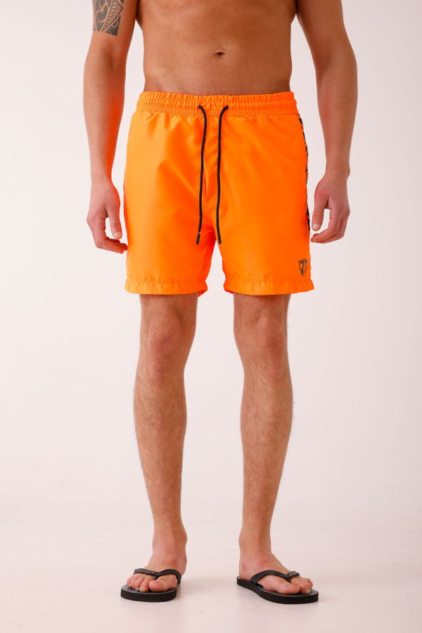 SALINUS Desenli Deniz Şortu - Turuncu - Decas