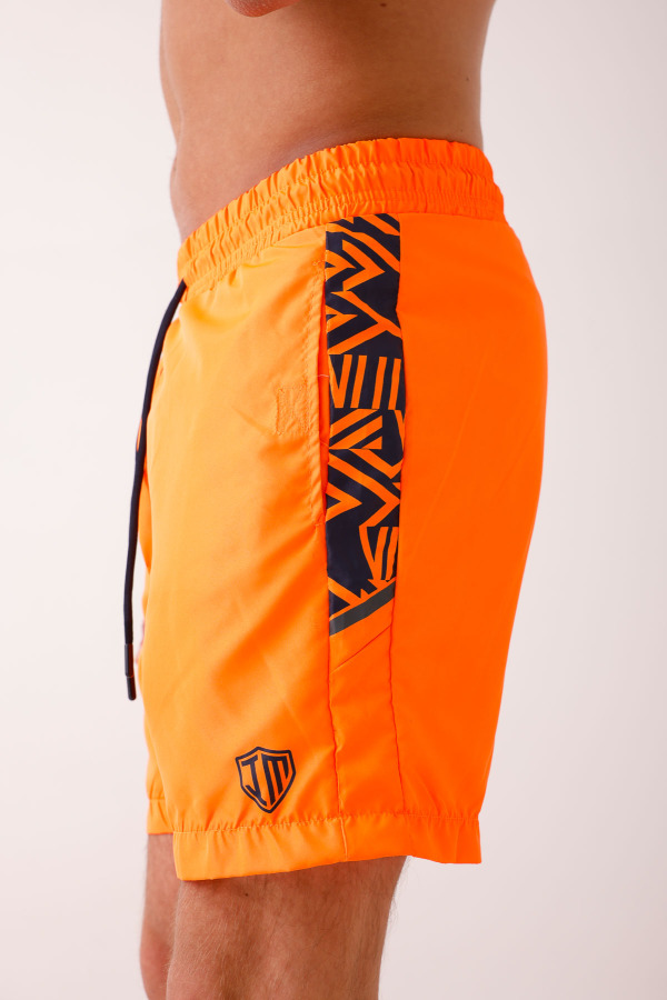SALINUS Desenli Deniz Şortu - Turuncu - Decas (1)
