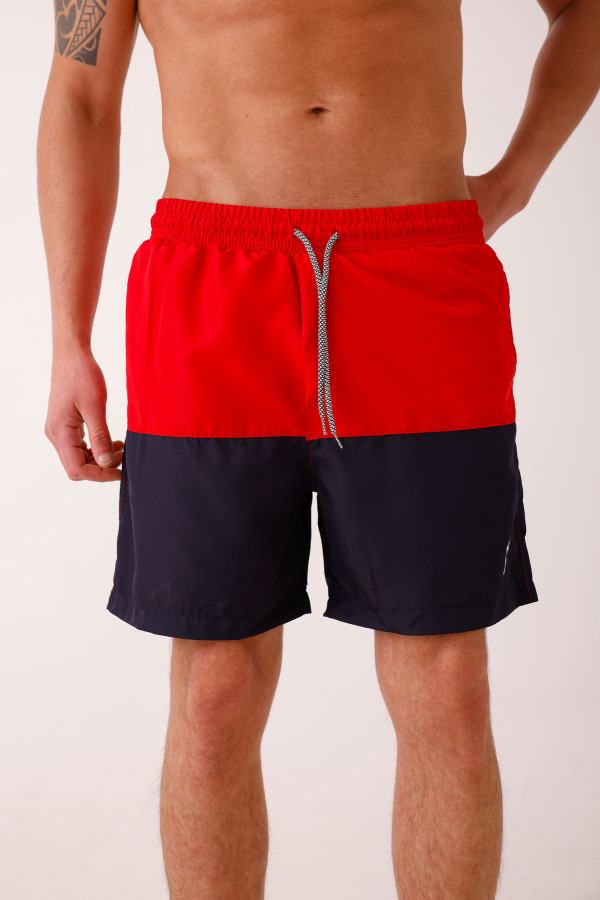 SERENA İki Renkli Deniz Şortu - Kırmızı - Decas