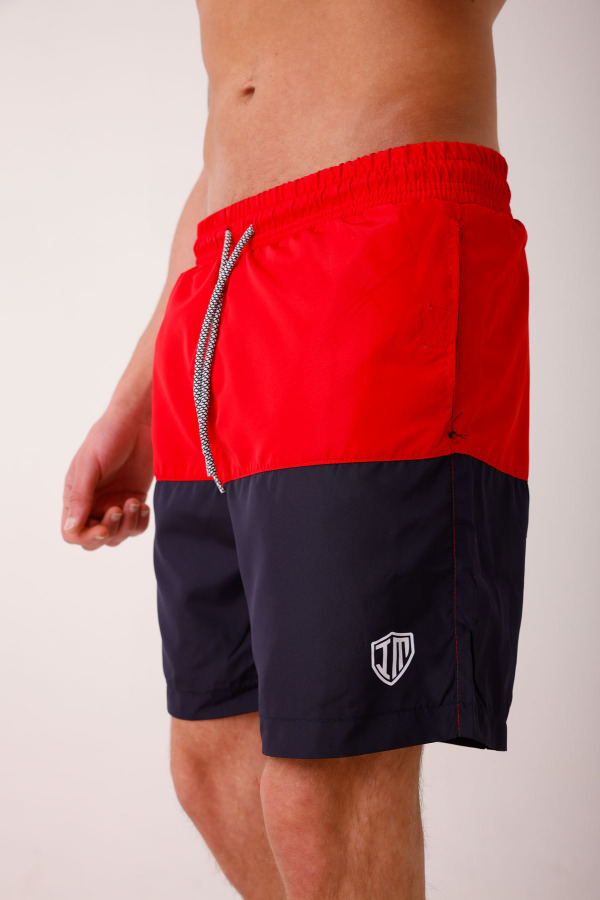 SERENA İki Renkli Deniz Şortu - Kırmızı - Decas (1)