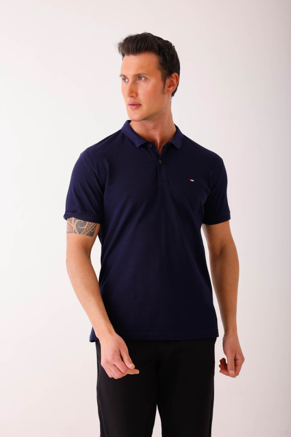 SILEO Polo Yaka Tişört - Lacivert - Decas