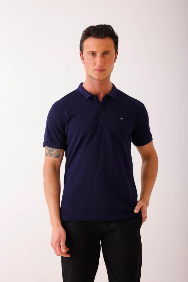 SILEO Polo Yaka Tişört - Lacivert - Decas (1)