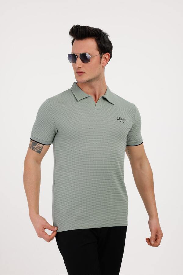 TARZ Polo Yaka Pamuklu Tişört - Yeşil - Decas (1)