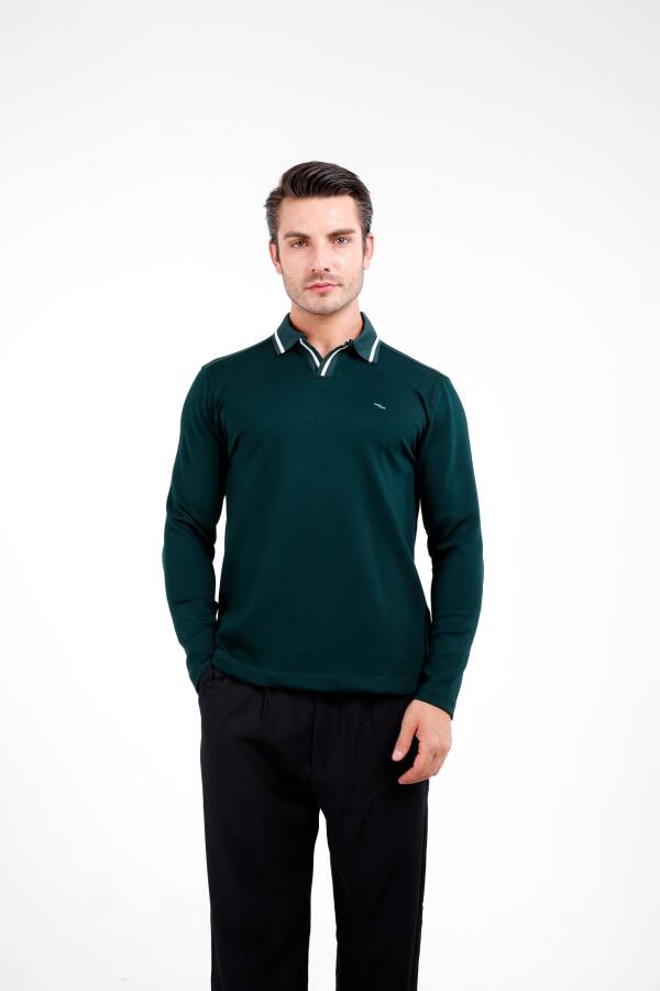 TEPİ Polo Yaka Uzun Kol Kazak - Mint - Decas