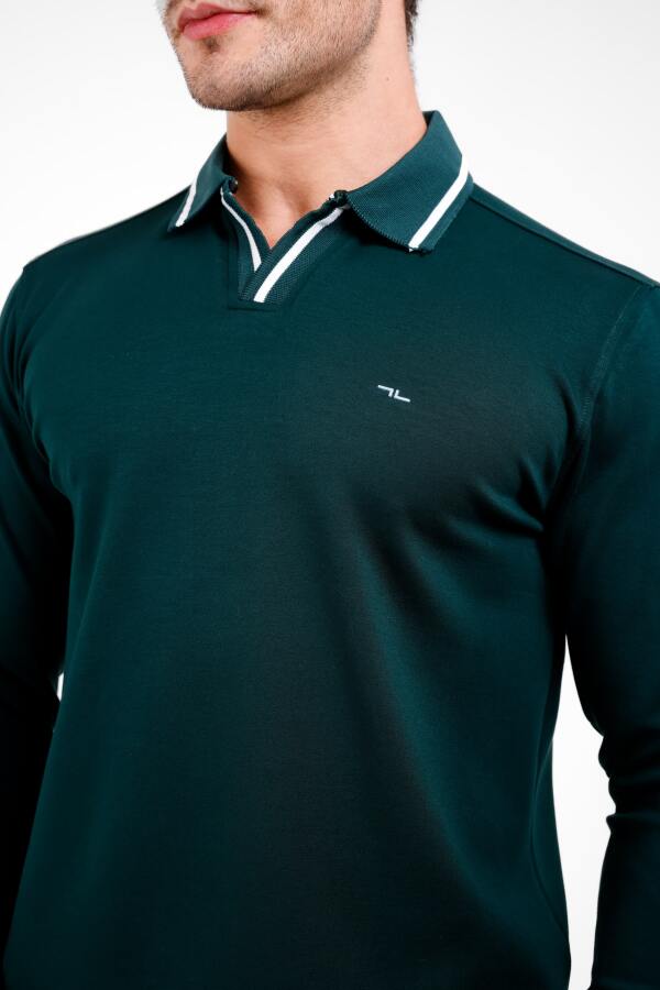 TEPİ Polo Yaka Uzun Kol Kazak - Mint - Decas (1)