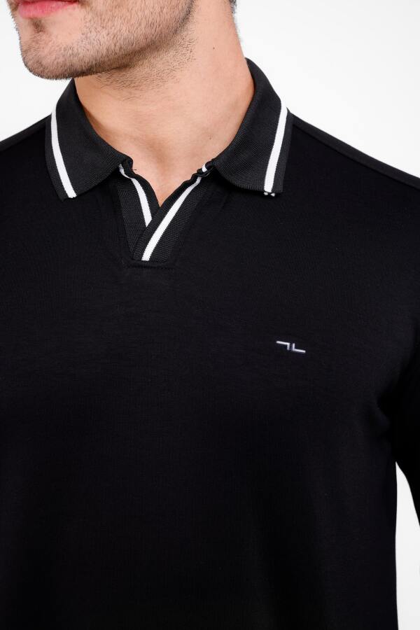 TEPİ Polo Yaka Uzun Kol Kazak - Siyah - Decas (1)