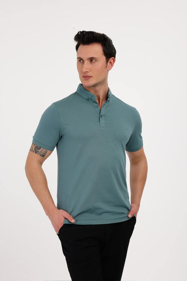 TROPICA Polo Yaka Pamuklu Tişört - Yeşil - Decas (1)