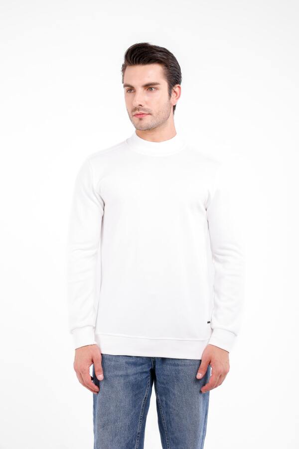 VELATUS Yarım Balıkçıl Kazak - Beyaz - Decas (1)